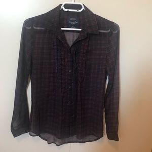 ⭐️4/$20⭐️NWOT Sheer Button Down size XS